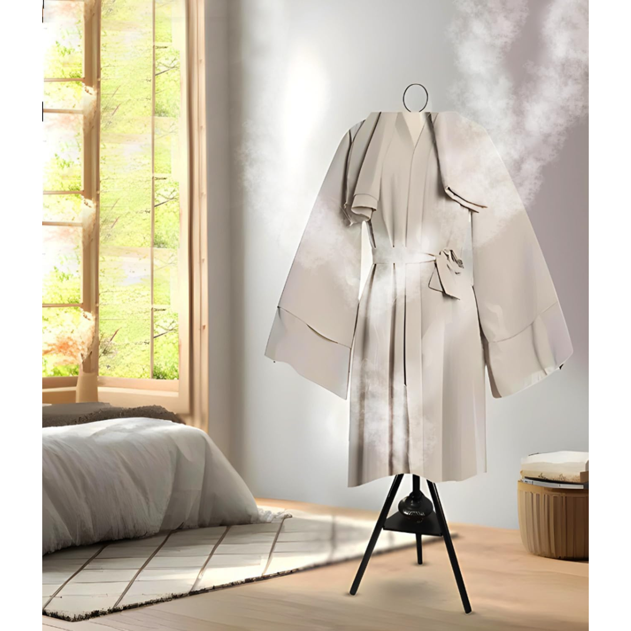 Vertical Clothes Bakhoor Incense Burner Stand, Abaya Garment Steamer Stand