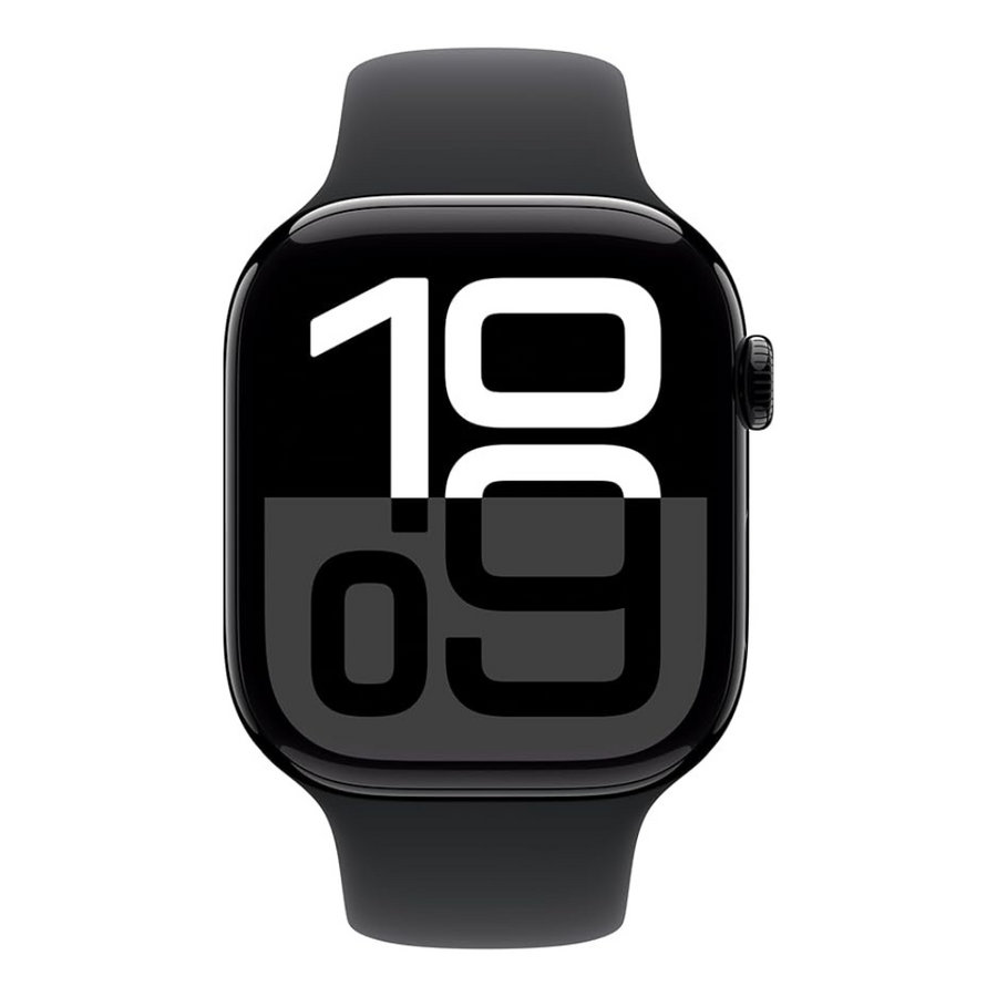 Apple Watch Series 10 – GPS, 46mm, Jet Black, Sport Band ( with Apple logo)