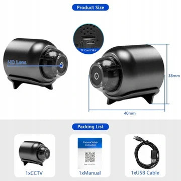 Mini Hidden Camera Security Cameras Full HD 1080P